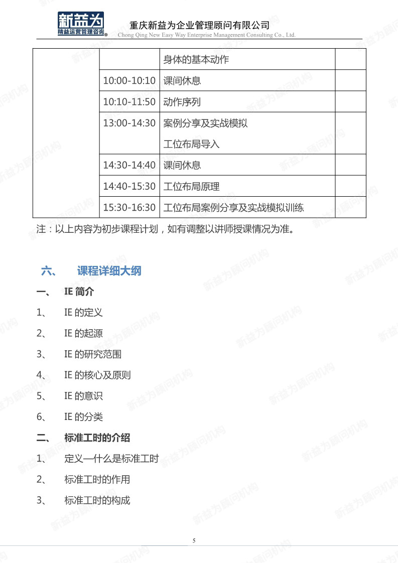 IE工業(yè)工程應用及實操管理訓練營